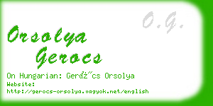 orsolya gerocs business card